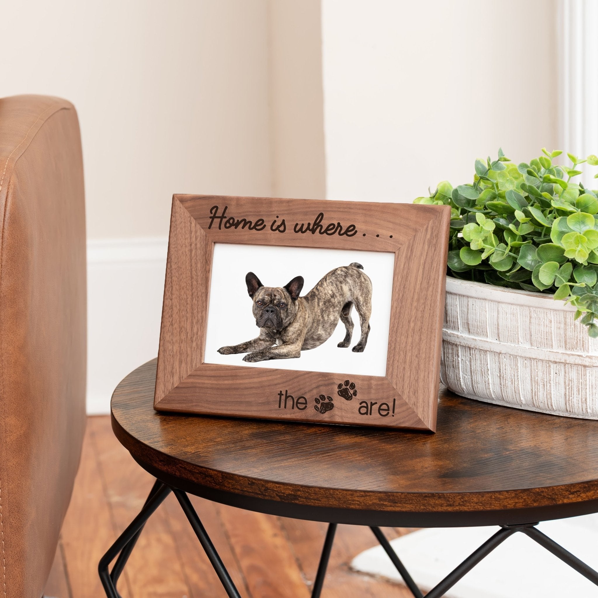 Personalized Dog Picture Frame, Genuine Walnut Dog Photo Frame 4x6, Dog Picture Wall Decor, Dog Memorial Gift, Dog Loss Gifts - Apparel & Accessories - Aylev