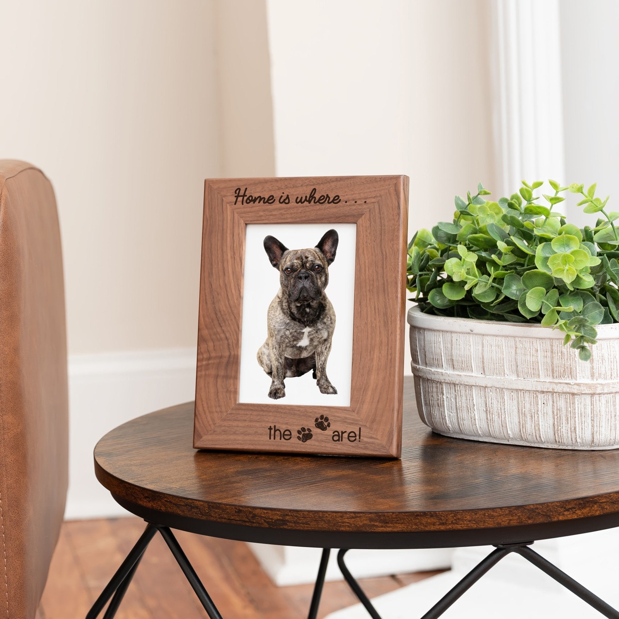 Personalized Dog Picture Frame, Genuine Walnut Dog Photo Frame 4x6, Dog Picture Wall Decor, Dog Memorial Gift, Dog Loss Gifts - Apparel & Accessories - Aylev