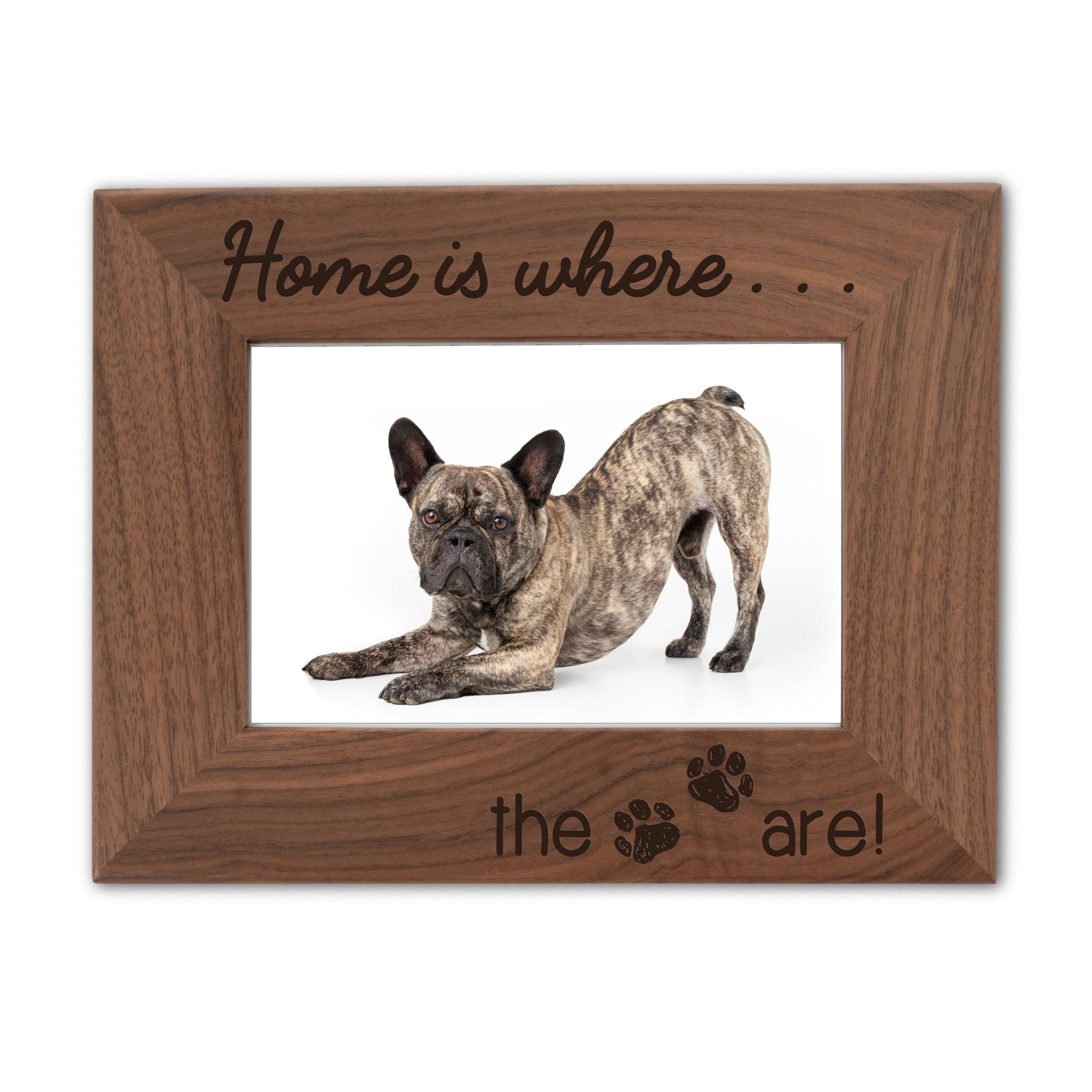 Personalized Dog Picture Frame, Genuine Walnut Dog Photo Frame 4x6, Dog Picture Wall Decor, Dog Memorial Gift, Dog Loss Gifts - Apparel & Accessories - Aylev