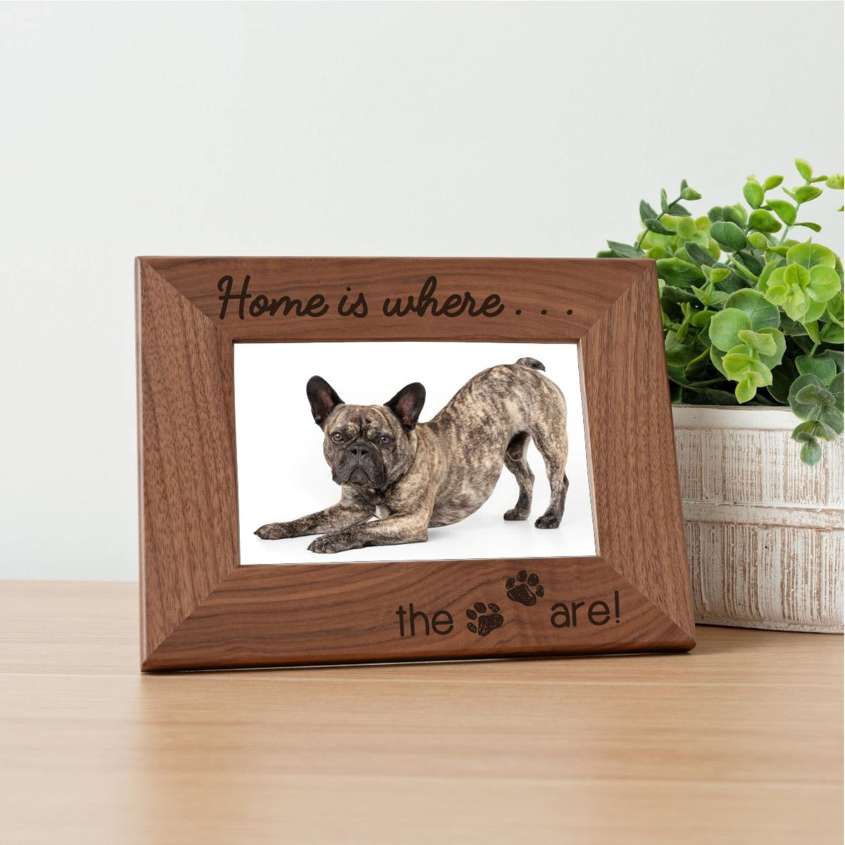 Personalized Dog Picture Frame, Genuine Walnut Dog Photo Frame 4x6, Dog Picture Wall Decor, Dog Memorial Gift, Dog Loss Gifts - Apparel & Accessories - Aylev