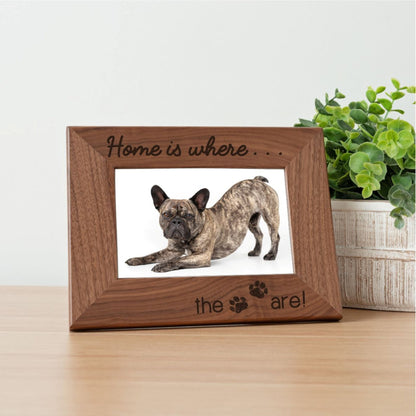 Personalized Dog Picture Frame, Genuine Walnut Dog Photo Frame 4x6, Dog Picture Wall Decor, Dog Memorial Gift, Dog Loss Gifts - Apparel & Accessories - Aylev