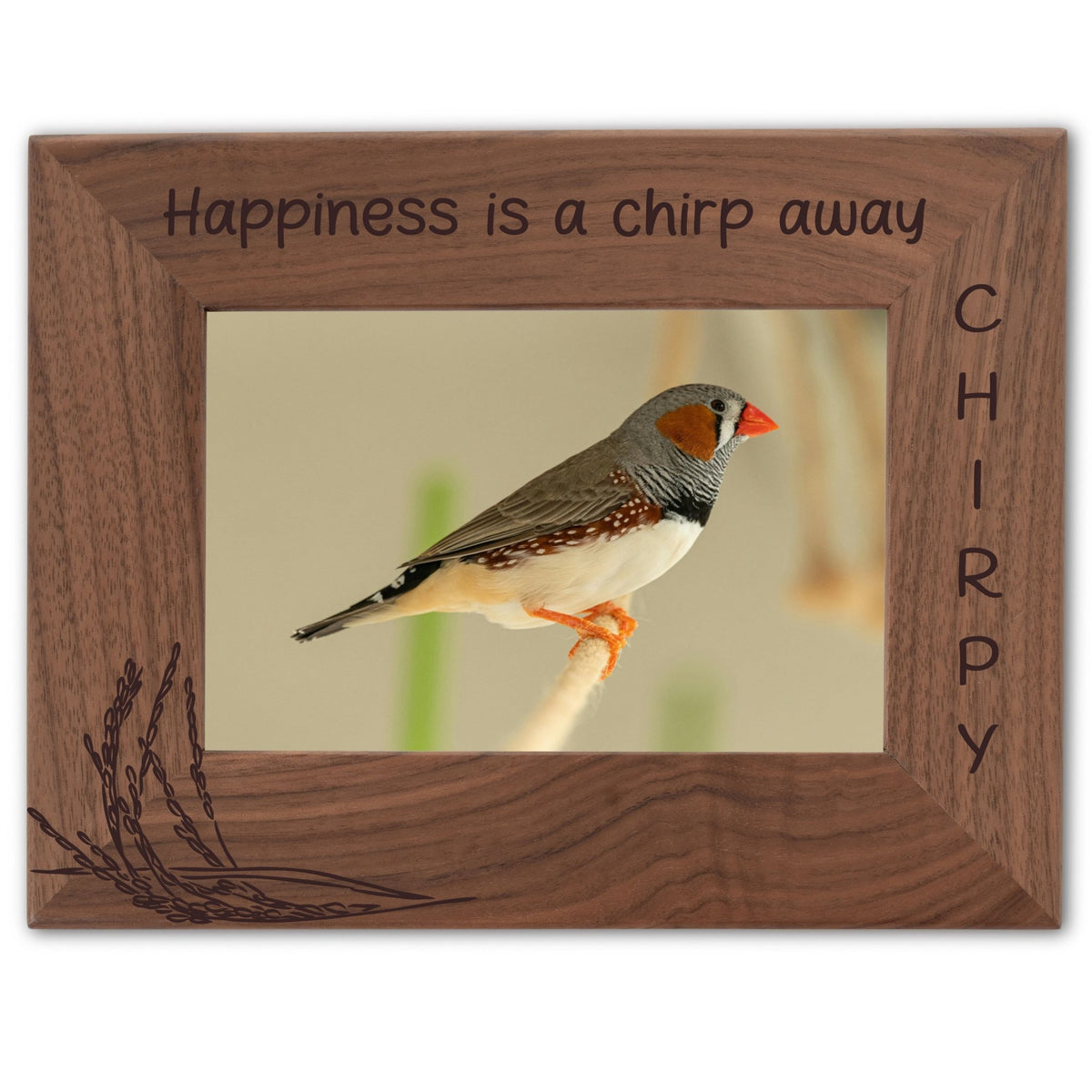 Personalized Bird Picture Frame, Genuine Walnut Bird Photo Frame 4x6, Bird Picture Wall Decor, Bird Memorial Gift, Bird Loss Gifts - Apparel & Accessories - Aylev