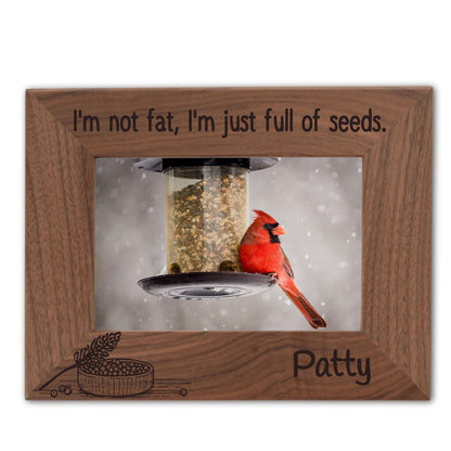 Personalized Bird Picture Frame, Genuine Walnut Bird Photo Frame 4x6, Bird Picture Wall Decor, Bird Memorial Gift, Bird Loss Gifts - Apparel & Accessories - Aylev