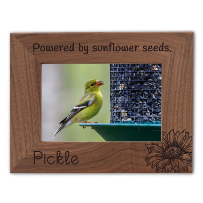 Personalized Bird Picture Frame, Genuine Walnut Bird Photo Frame 4x6, Bird Picture Wall Decor, Bird Memorial Gift, Bird Loss Gifts - Apparel & Accessories - Aylev