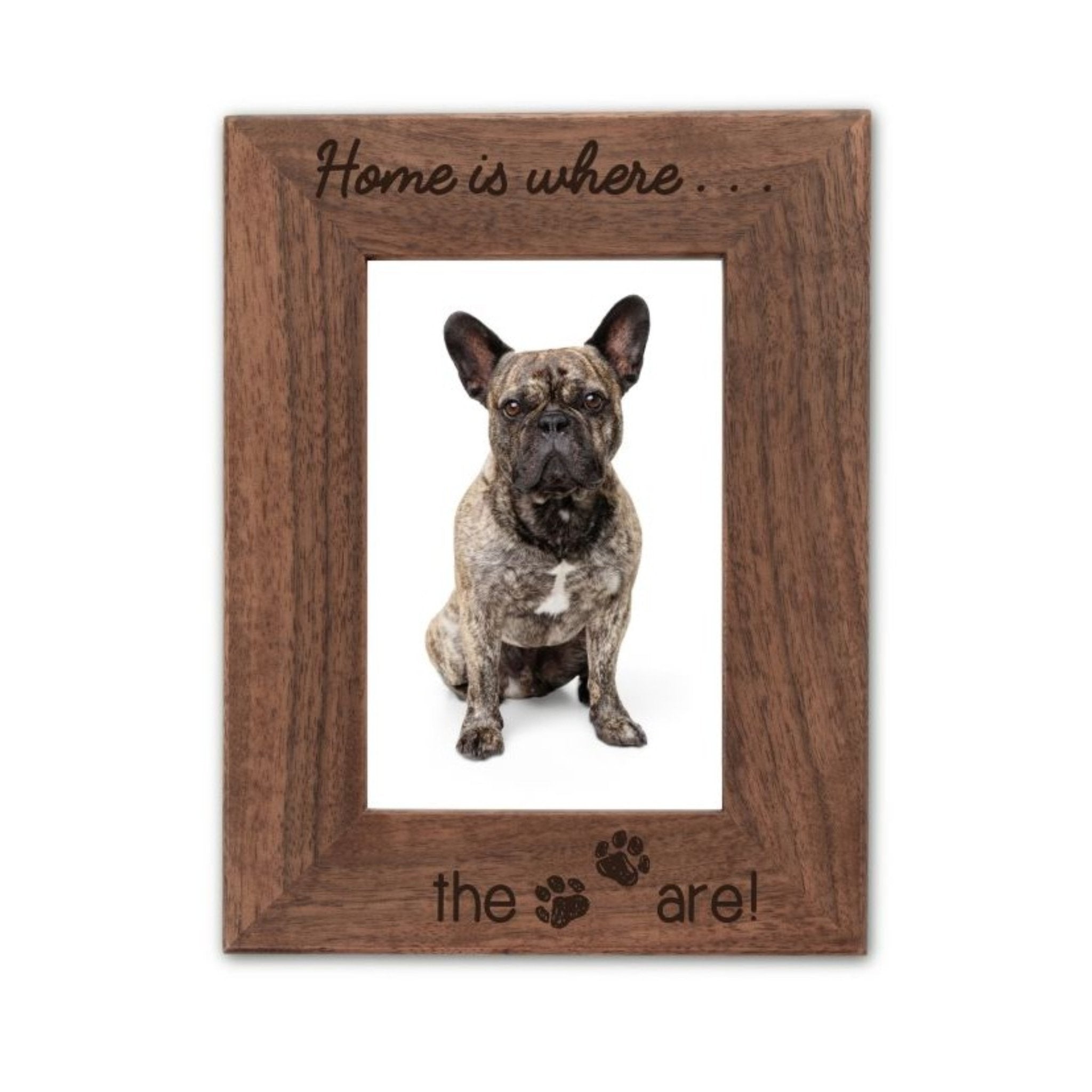 Personalized Dog Picture Frame, Genuine Walnut Dog Photo Frame 4x6, Dog Picture Wall Decor, Dog Memorial Gift, Dog Loss Gifts - Apparel & Accessories - Aylev