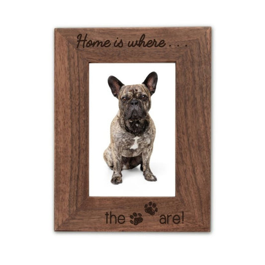 Personalized Dog Picture Frame, Genuine Walnut Dog Photo Frame 4x6, Dog Picture Wall Decor, Dog Memorial Gift, Dog Loss Gifts - Apparel & Accessories - Aylev