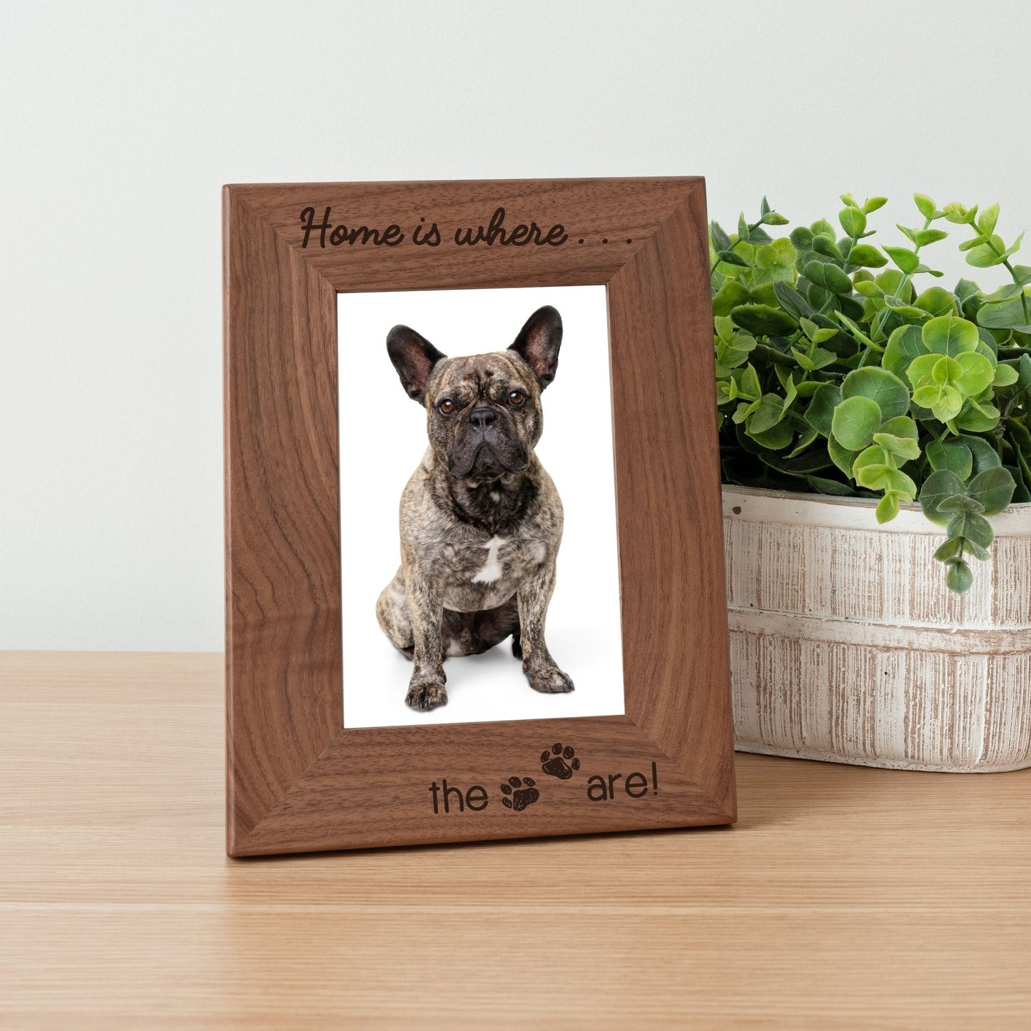 Personalized Dog Picture Frame, Genuine Walnut Dog Photo Frame 4x6, Dog Picture Wall Decor, Dog Memorial Gift, Dog Loss Gifts - Apparel & Accessories - Aylev
