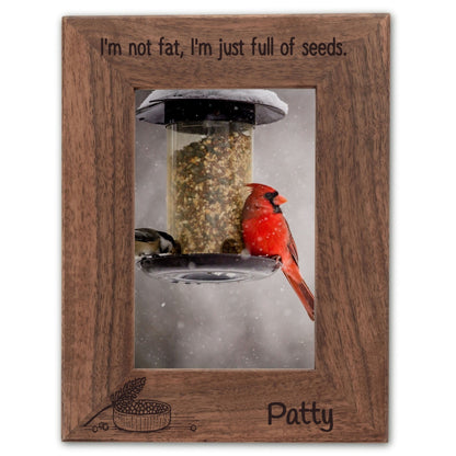 Personalized Bird Picture Frame, Genuine Walnut Bird Photo Frame 4x6, Bird Picture Wall Decor, Bird Memorial Gift, Bird Loss Gifts - Apparel & Accessories - Aylev