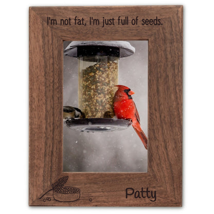 Personalized Bird Picture Frame, Genuine Walnut Bird Photo Frame 4x6, Bird Picture Wall Decor, Bird Memorial Gift, Bird Loss Gifts - Apparel & Accessories - Aylev