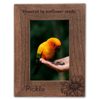 Personalized Bird Picture Frame, Genuine Walnut Bird Photo Frame 4x6, Bird Picture Wall Decor, Bird Memorial Gift, Bird Loss Gifts - Apparel & Accessories - Aylev