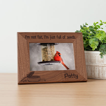 Personalized Bird Picture Frame, Genuine Walnut Bird Photo Frame 4x6, Bird Picture Wall Decor, Bird Memorial Gift, Bird Loss Gifts - Apparel & Accessories - Aylev