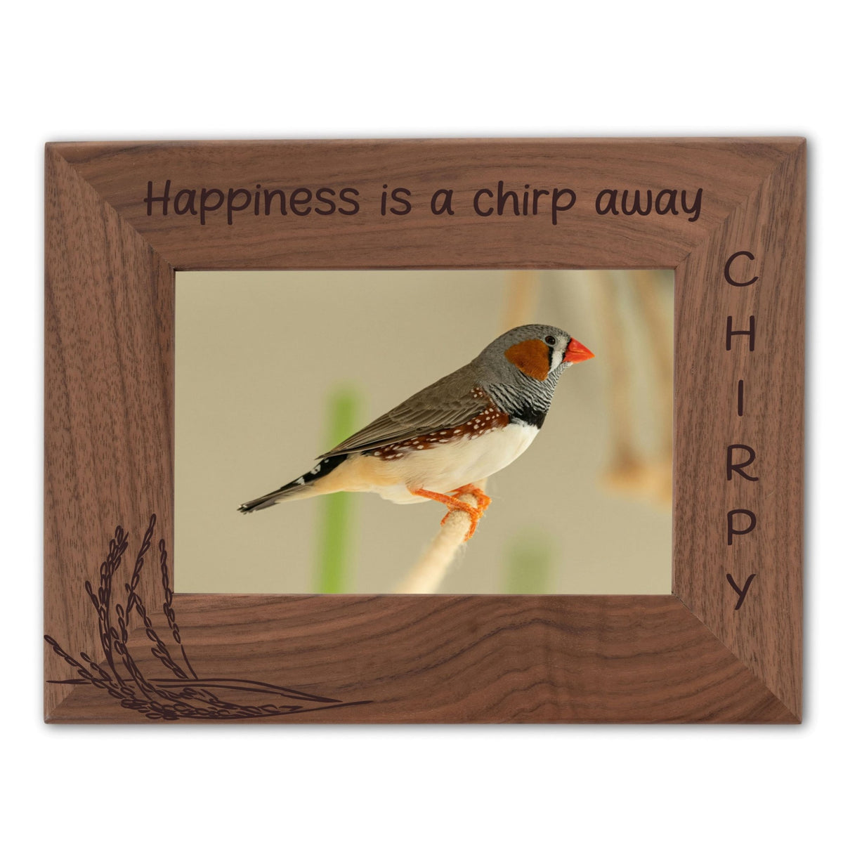 Personalized Bird Picture Frame, Genuine Walnut Bird Photo Frame 4x6, Bird Picture Wall Decor, Bird Memorial Gift, Bird Loss Gifts - Apparel & Accessories - Aylev
