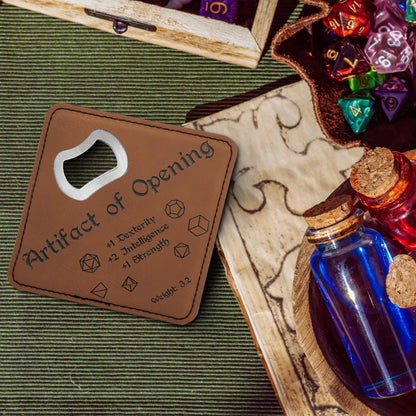 Dungeons and Dragons Artifact of Opening, DnD Coaster Bottle Opener, DnD Gift for Men, Dungeon Master Gift, DnD Stuff, D&D Gifts - Apparel & Accessories - Aylev