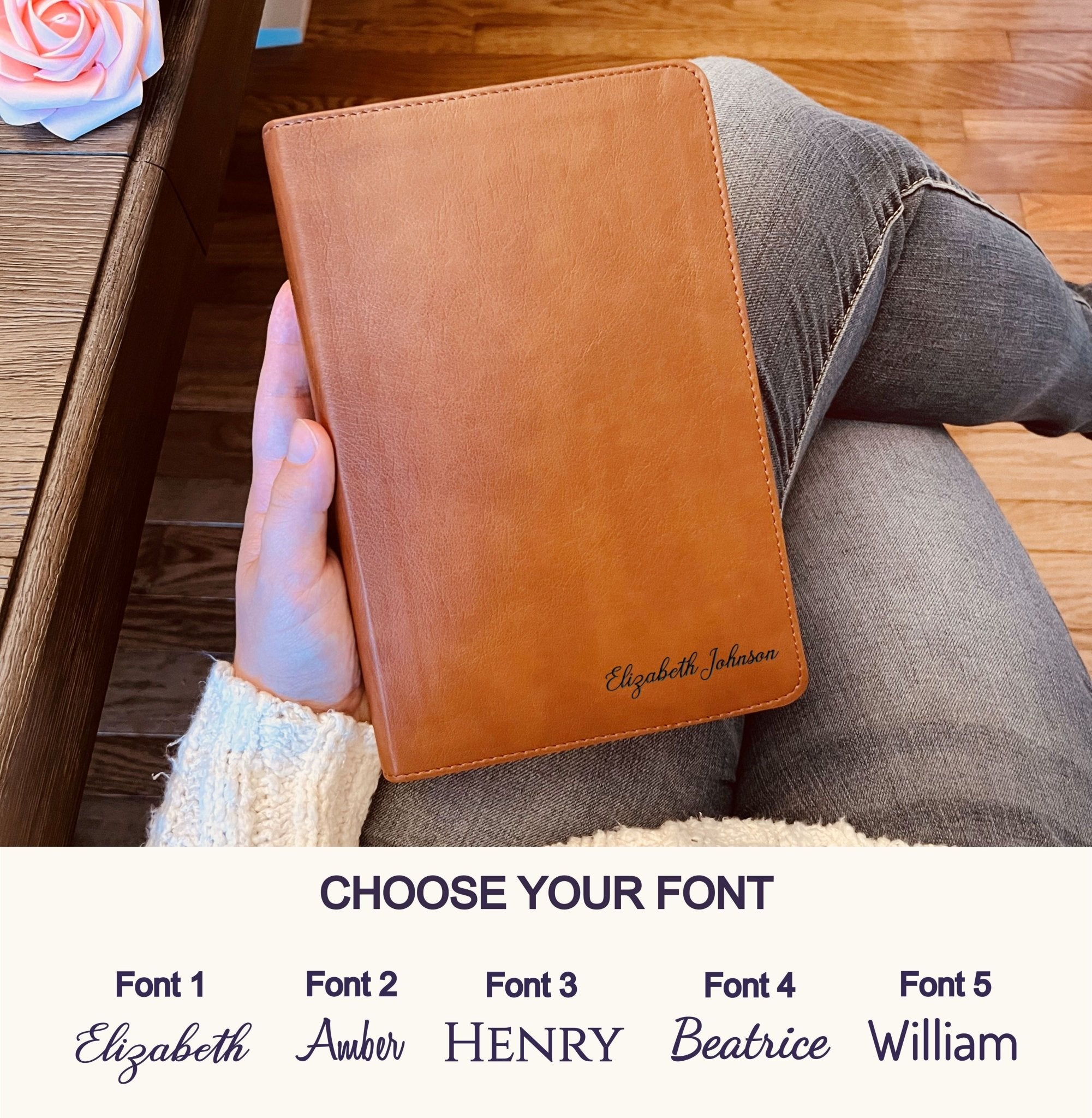 Personalized ESV/RVR English-Spanish Bilingual Bible – Custom Engraved Name | Christian Gift - Religious Books - Aylev