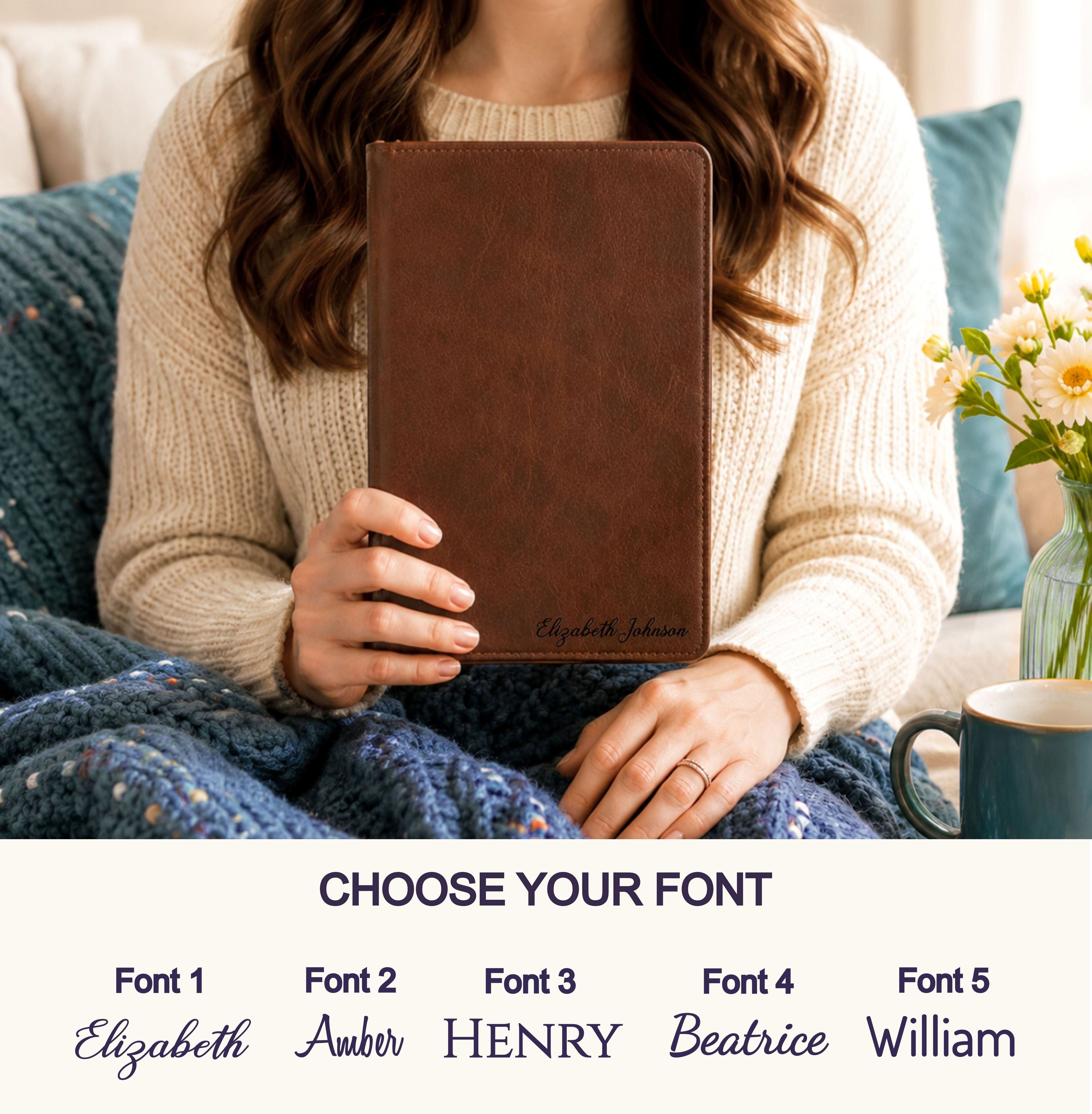 Personalized NLT Super Giant Print Bible, Filament Enabled New Living Translation, Custom Bible Engraved Name, Christian & Baptism Gift