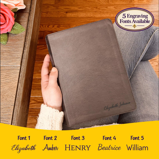 Personalized ESV Bible, ESV Journaling Bible, Custom Engraved Name, English Standard Version, Christian Gifts, Bible Name Engraved - Religious Books - Aylev