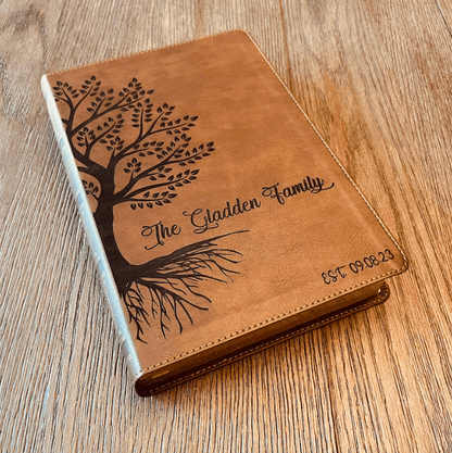 Personalized Family Bible, Custom Engraved NKJV Wide - Margin Family Tree Bible, Wedding Gifts, Anniversary Gifts, Family Bible for Weddings - Religious Books - Aylev
