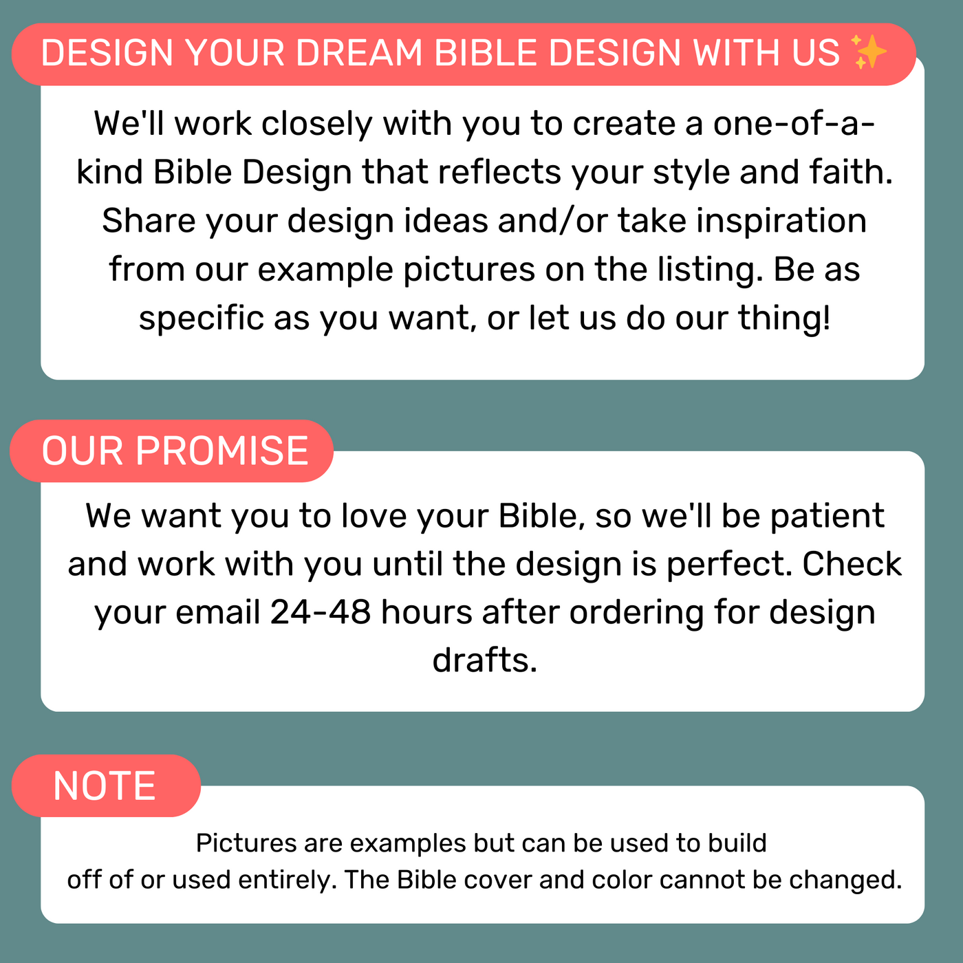 Personalized KJV Bible: Create Your Own Custom Engraved Design with a Designer, Large Print Red Letter Wide-Margin King James Holy Bible