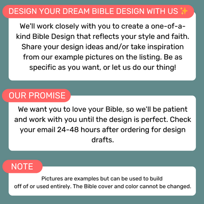 Personalized KJV Bible: Create Your Own Custom Engraved Design with a Designer, Large Print Red Letter Wide-Margin King James Holy Bible