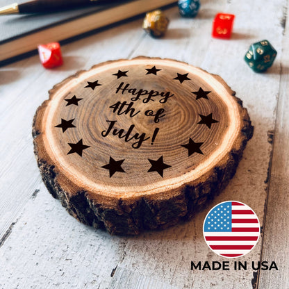 Dungeons and Dragons Real Wood 4thofJuly DnD Coaster, DnD Accessories, DnD Gift for Men, DnD Stuff, D&D Gifts - Apparel & Accessories - Aylev