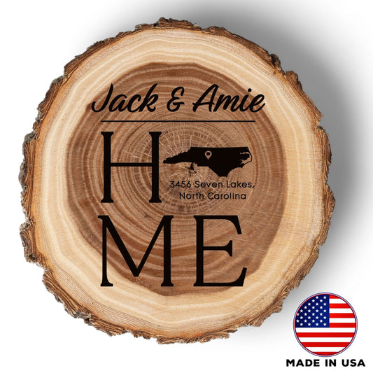 New Home Gift Coaster Set, Real Wood Coasters, Made in USA, Closing Gifts for Home Buyers, Personalized Wood Coaster Set, Housewarming Gift