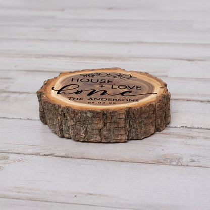New Home Gift Coaster Set, Real Wood Coasters, Made in USA, Closing Gifts for Home Buyers, Personalized Wood Coaster Set, Housewarming Gift - Apparel & Accessories - Aylev