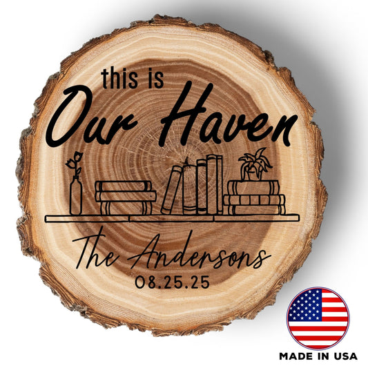 New Home Gift Coaster Set, Real Wood Coasters, Made in USA, Closing Gifts for Home Buyers, Personalized Wood Coaster Set, Housewarming Gift