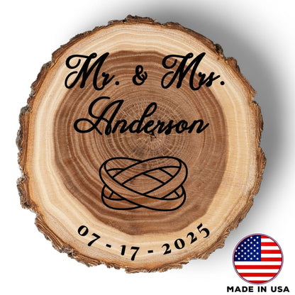 Wedding Coaster Set, Real Wood Coasters, Made in The USA, Wedding Guest Coasters, Personalized Wood Coaster Set, Custom Wedding Coasters - Apparel & Accessories - Aylev
