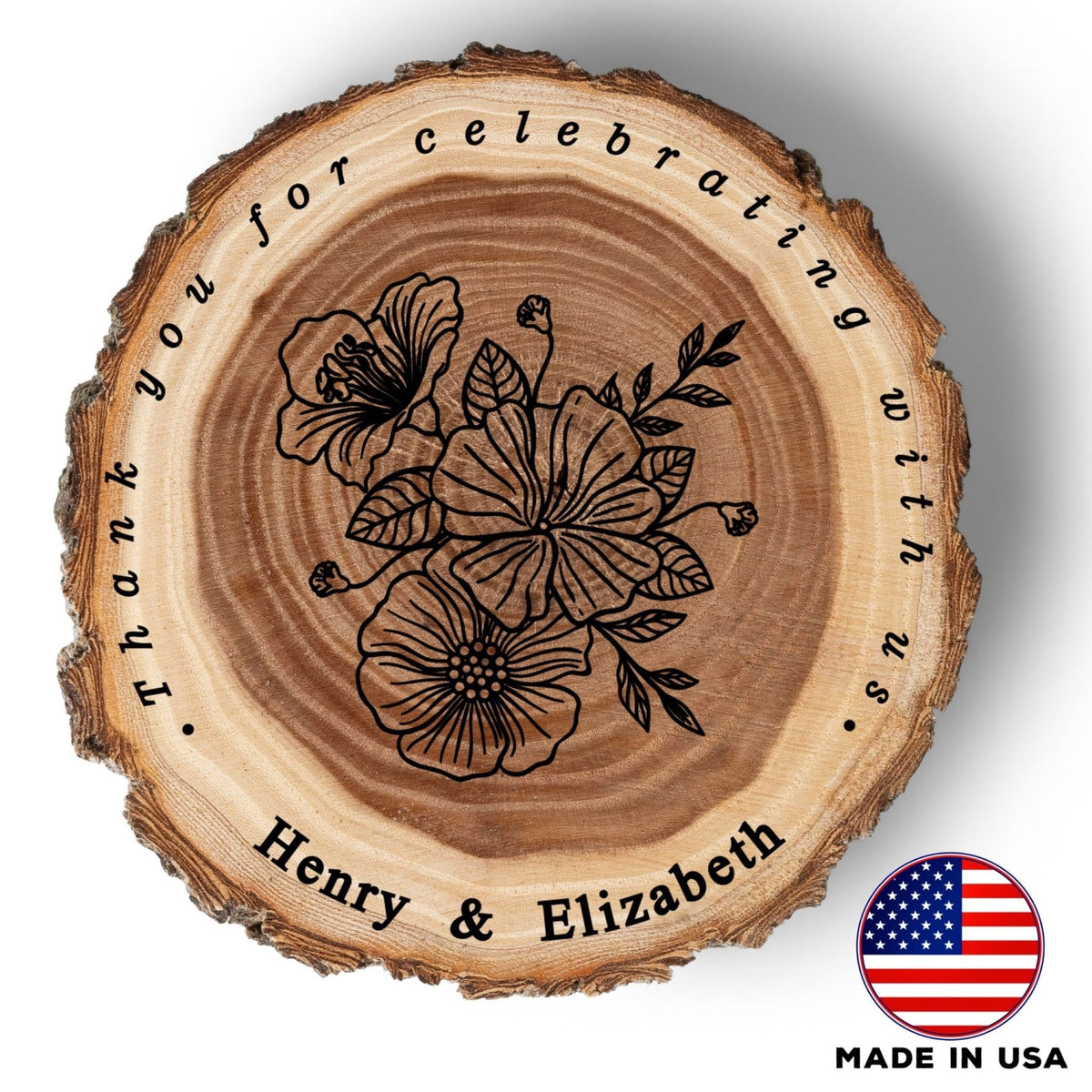 Wedding Coaster Set, Real Wood Coasters, Made in The USA, Wedding Guest Coasters, Personalized Wood Coaster Set, Custom Wedding Coasters - Apparel & Accessories - Aylev
