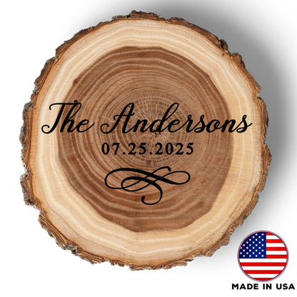 Wedding Coaster Set, Real Wood Coasters, Made in The USA, Wedding Guest Coasters, Personalized Wood Coaster Set, Custom Wedding Coasters - Apparel & Accessories - Aylev