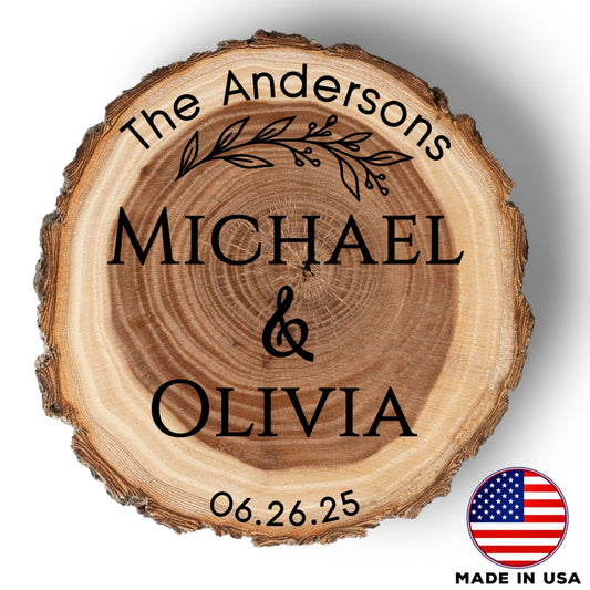 Wedding Coaster Set, Real Wood Coasters, Made in The USA, Wedding Guest Coasters, Personalized Wood Coaster Set, Custom Wedding Coasters
