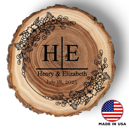 Wedding Coaster Set, Real Wood Coasters, Made in The USA, Wedding Guest Coasters, Personalized Wood Coaster Set, Custom Wedding Coasters - Apparel & Accessories - Aylev