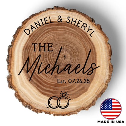 Wedding Coaster Set, Real Wood Coasters, Made in The USA, Wedding Guest Coasters, Personalized Wood Coaster Set, Custom Wedding Coasters - Apparel & Accessories - Aylev