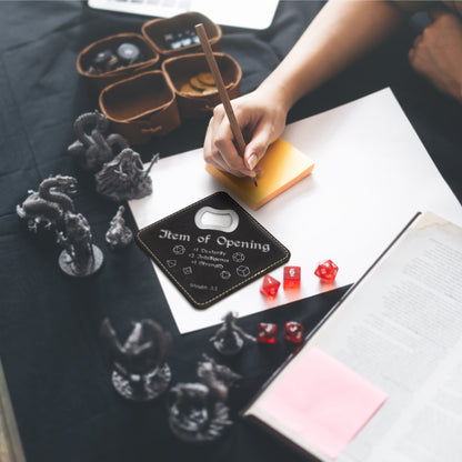 Dungeons and Dragons Item of Opening, DnD Coaster Bottle Opener, DnD Gift for Men, Dungeon Master Gift, DnD Stuff, D&D Gifts - Apparel & Accessories - Aylev