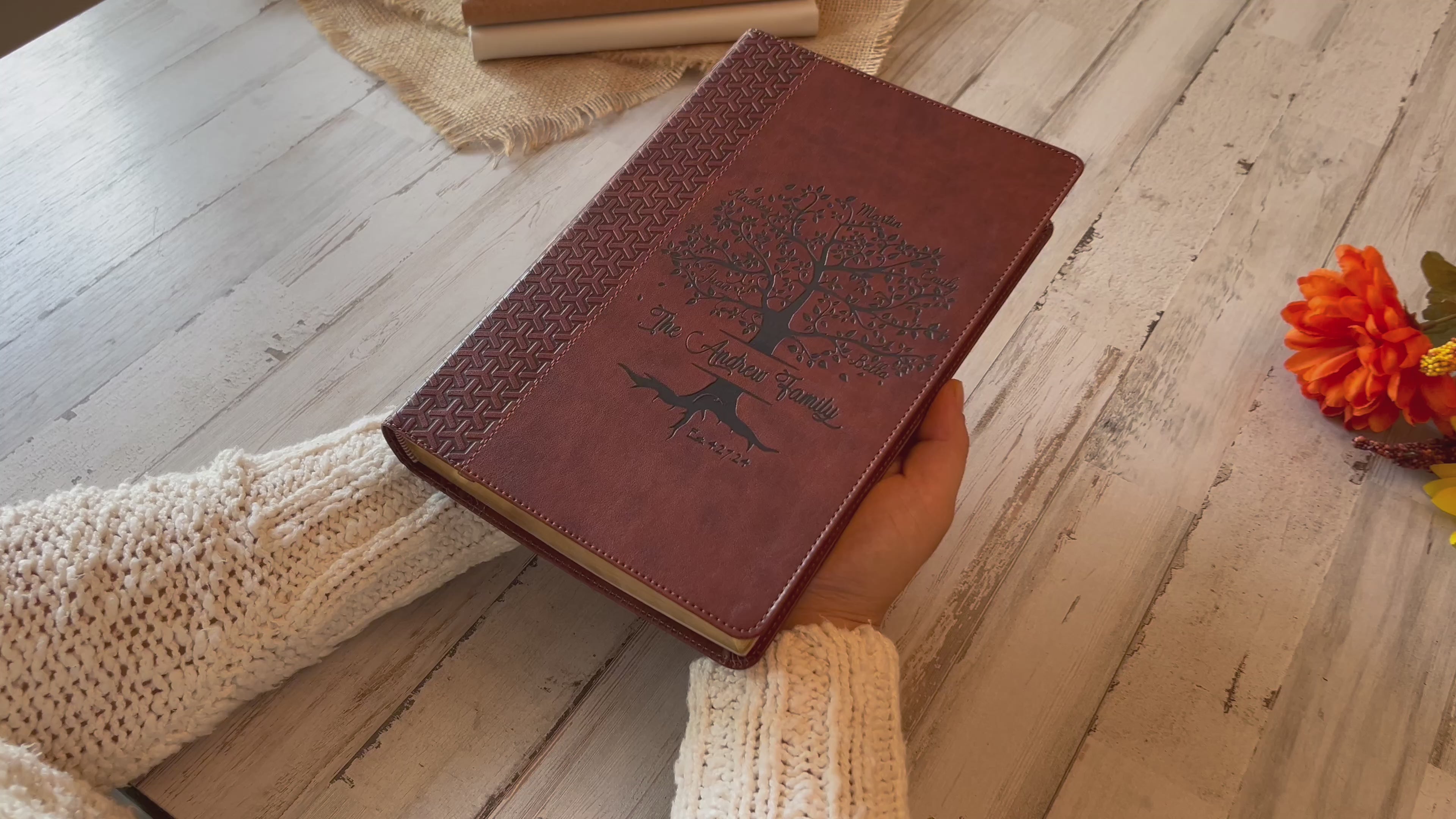 Personalized Family Bible | Custom KJV Family Tree Study Bible | Engraved Bible Wedding Bible Christian Gifts Family Bible for Wedding