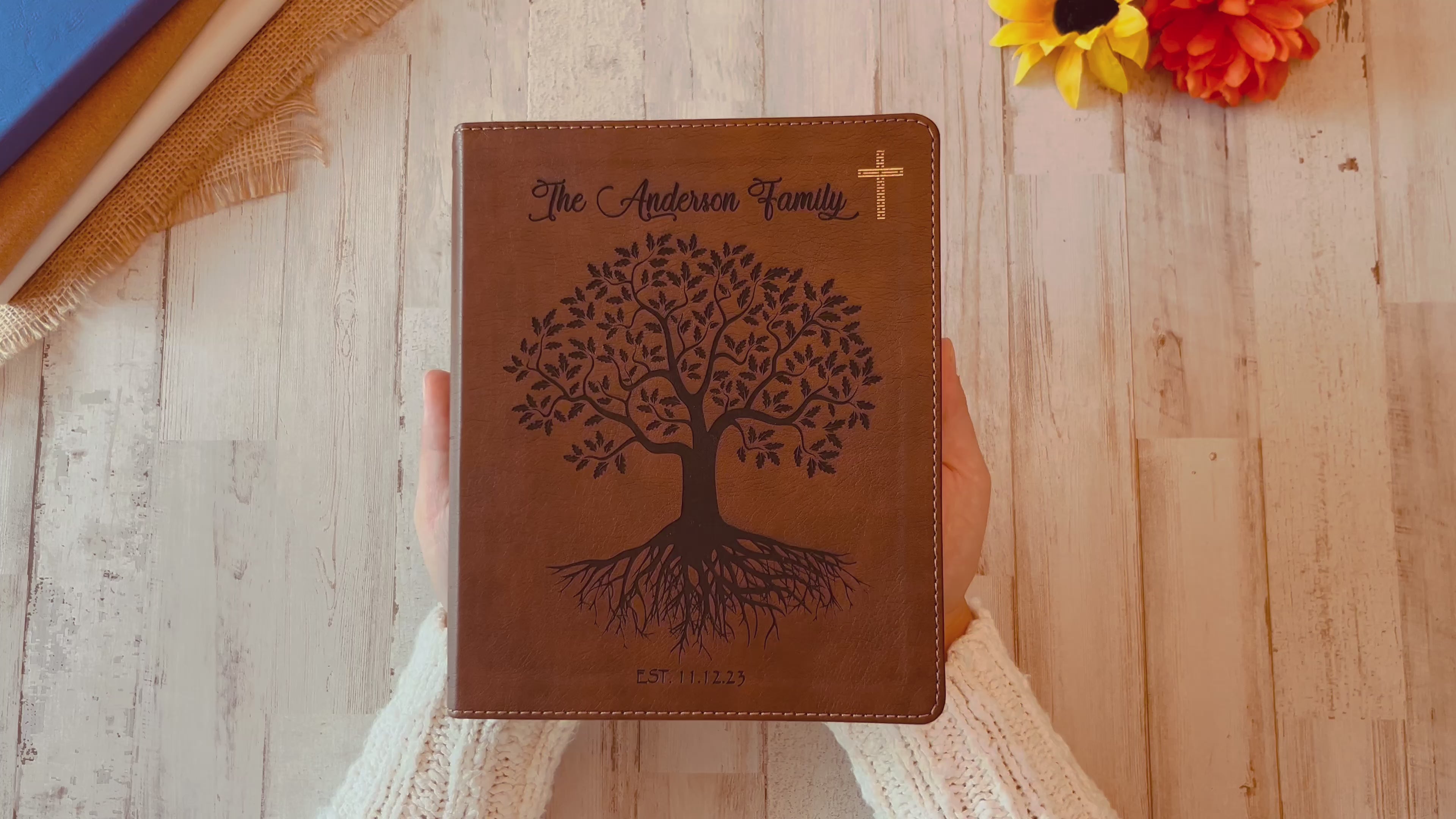 Personalized Family Bible,  Custom NIV Family Tree Journaling Bible, Engraved Bible, Wedding Bible, Anniversary Gifts Family Bible for Wedding