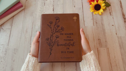 Custom NIV Journaling Bible, NIV Journaling Bible, Custom Engraved New International Version, Christian Gifts, Baptism Gifts, NIV Bible Women