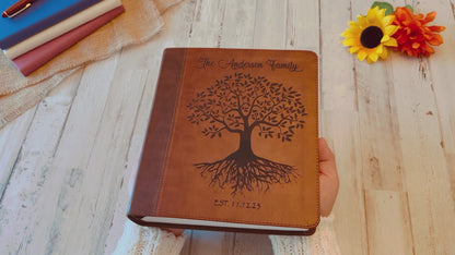 Personalized Family Bible, Custom ESV Family Tree Study Bible, Engraved Bible, Wedding Bible, Christian Gifts, Family Bible for Wedding