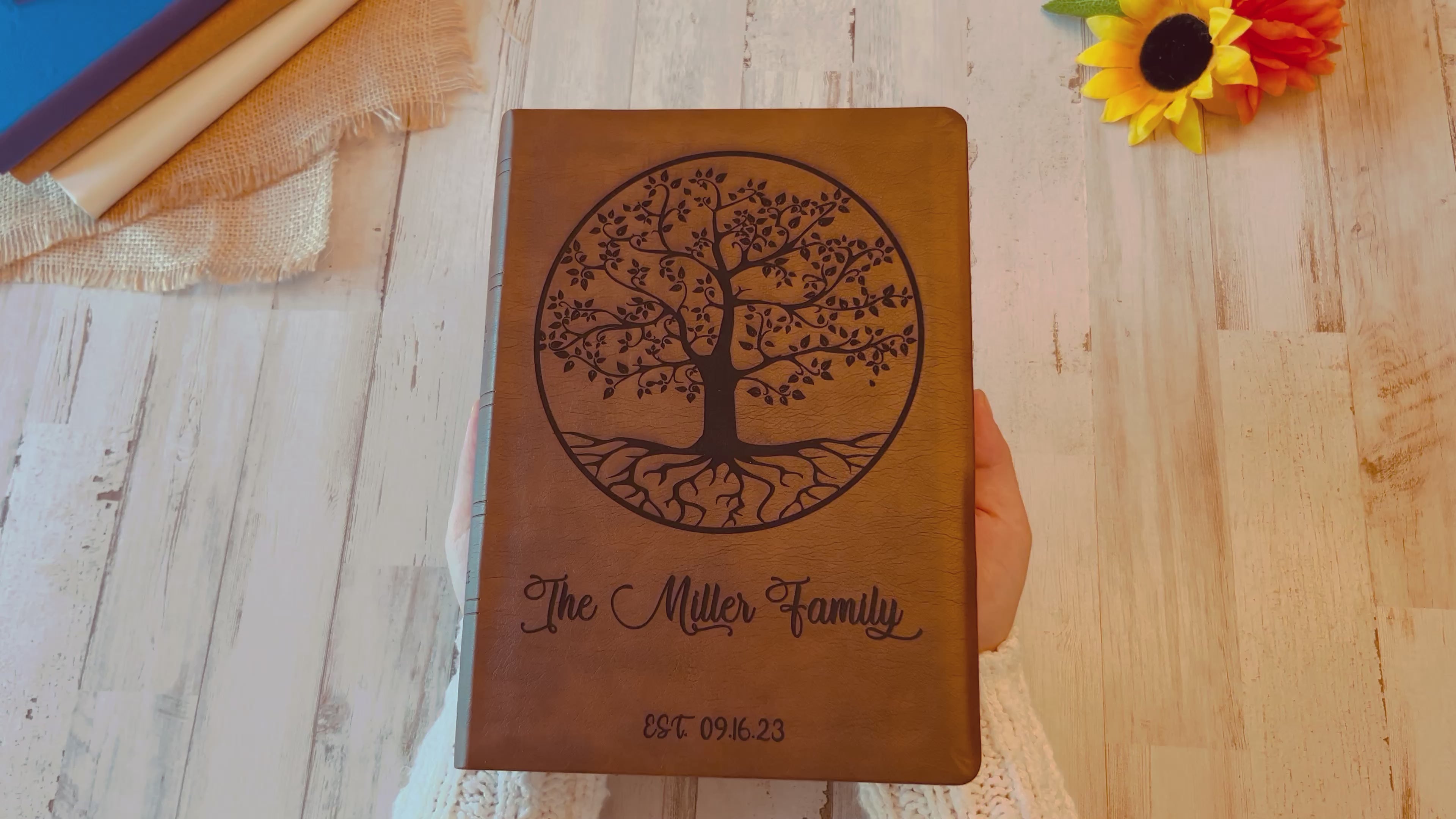 Personalized Family Bible | Custom NASB Family Tree Wide Margin Bible | Engraved Bible for Wedding Bible Christian Gifts NASB Family Bible