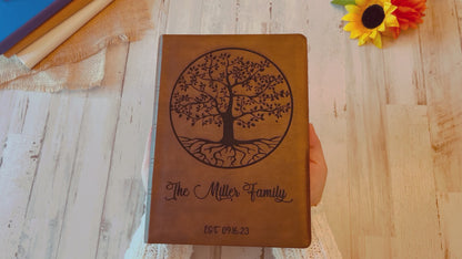 Personalized NASB Family Bible, NASB Custom Family Tree Bible, Wide Margin, Custom Engraved Bible for Wedding, Christian Gift, Wedding Gift