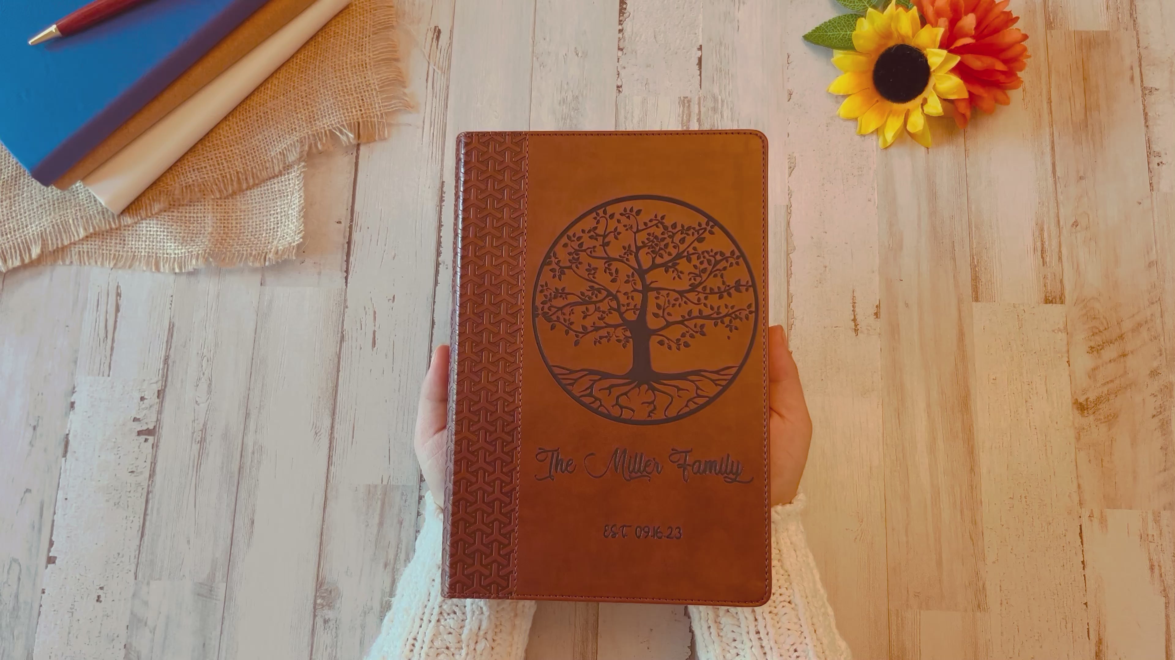 Personalized Family Bible | Custom KJV Family Tree Study Bible | Engraved Bible Wedding Bible Christian Gifts Family Bible for Wedding