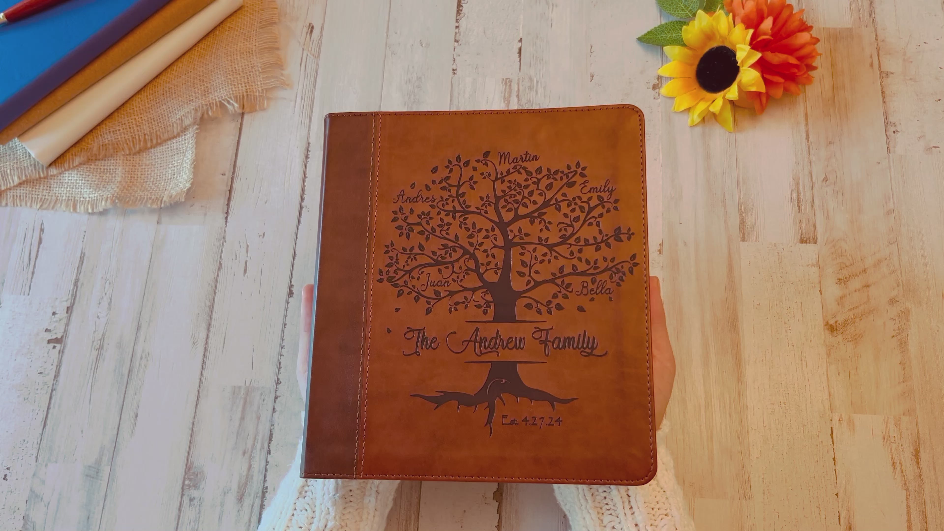 Personalized Family Bible | Custom ESV Family Tree Study Bible | Engraved Bible Wedding Bible Christian Gifts Family Bible for Wedding