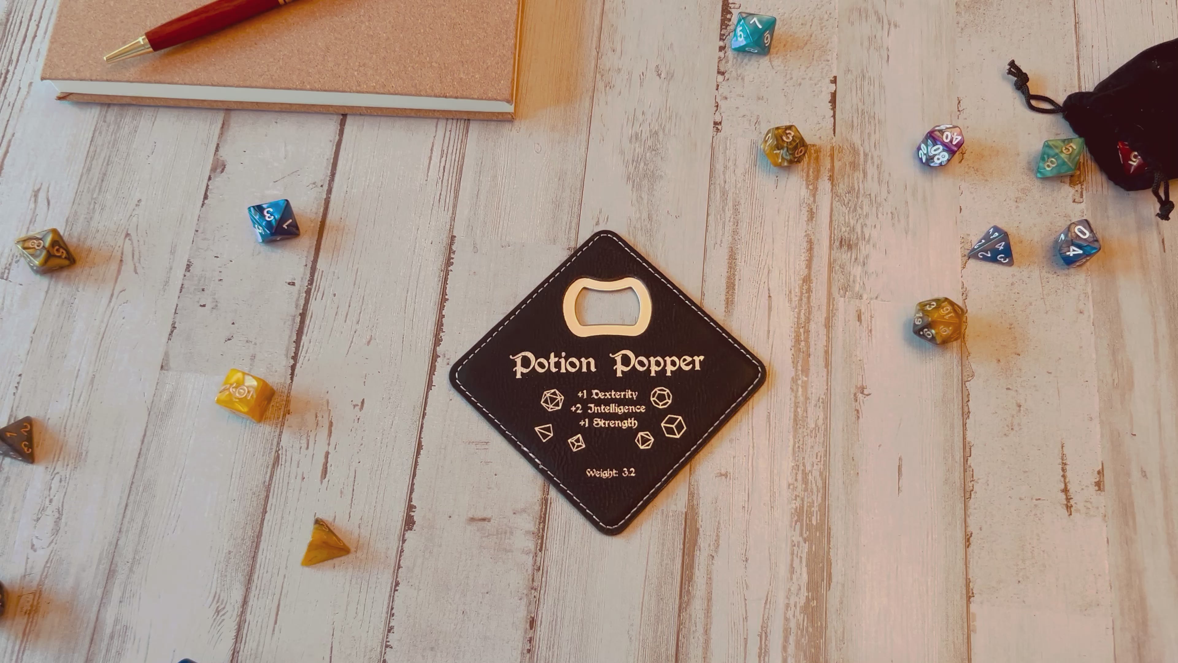 \Dungeons and Dragons Potion Popper DnD Coaster Bottle Opener | DnD Gift for Men | Dungeon Master Gift | DnD Stuff | D&D Gifts