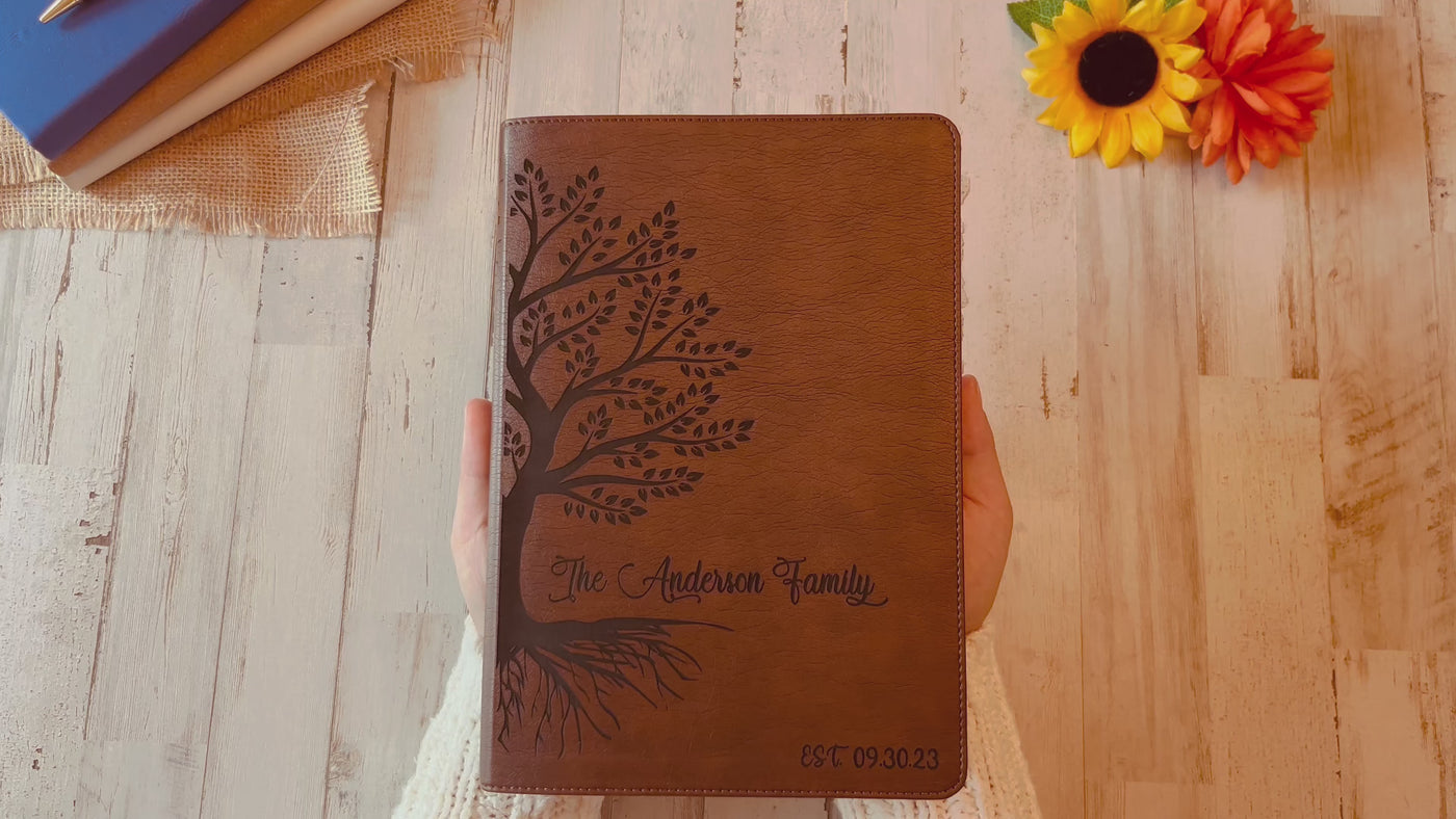 Personalized Family Bible | Custom NLT Family Tree Bible | Engraved Bible Wedding Bible | Christian Gifts Family Bible for Wedding