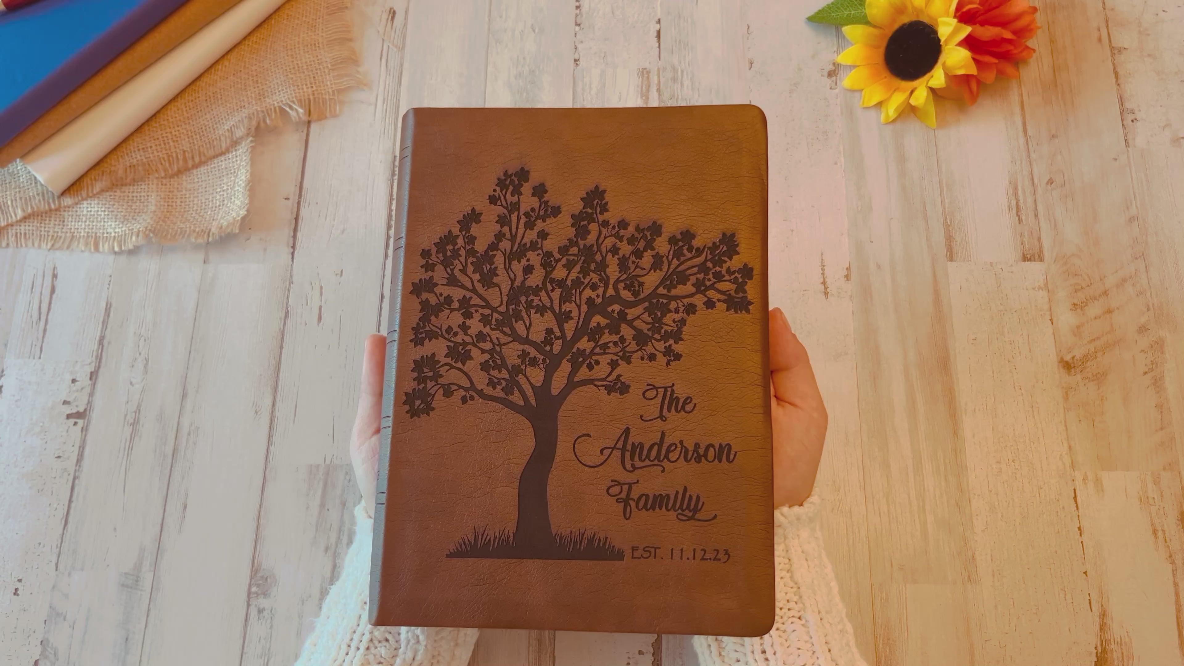 Personalized Family Bible | Custom NASB Family Tree Wide Margin Bible | Engraved Bible for Wedding Bible Christian Gifts NASB Family Bible