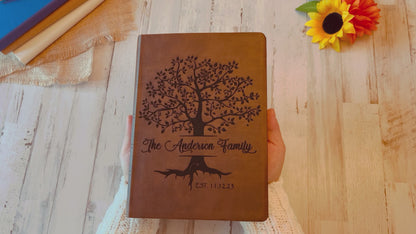Personalized NASB Family Bible, NASB Custom Family Tree Bible, Wide Margin, Custom Engraved Bible for Wedding, Christian Gift, Wedding Gift