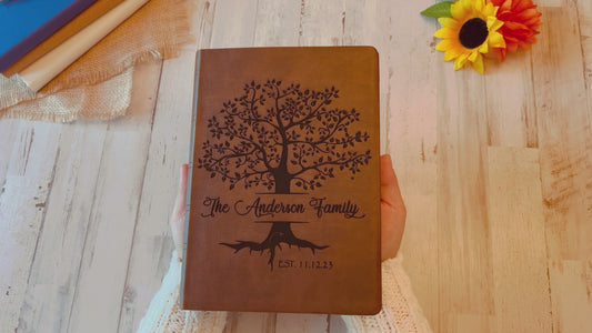 Personalized Family Bible | Custom NASB Family Tree Wide Margin Bible | Engraved Bible for Wedding Bible Christian Gifts NASB Family Bible