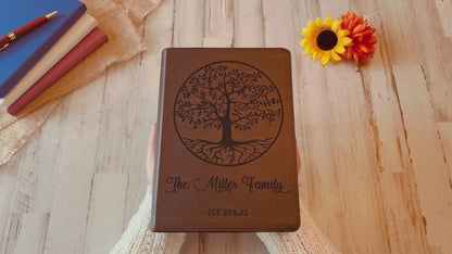 Personalized Family Bible, Custom ESV Single Column Journaling Family Bible, Engraved Bible, Wedding Gifts Christian Gifts Anniversary Gifts