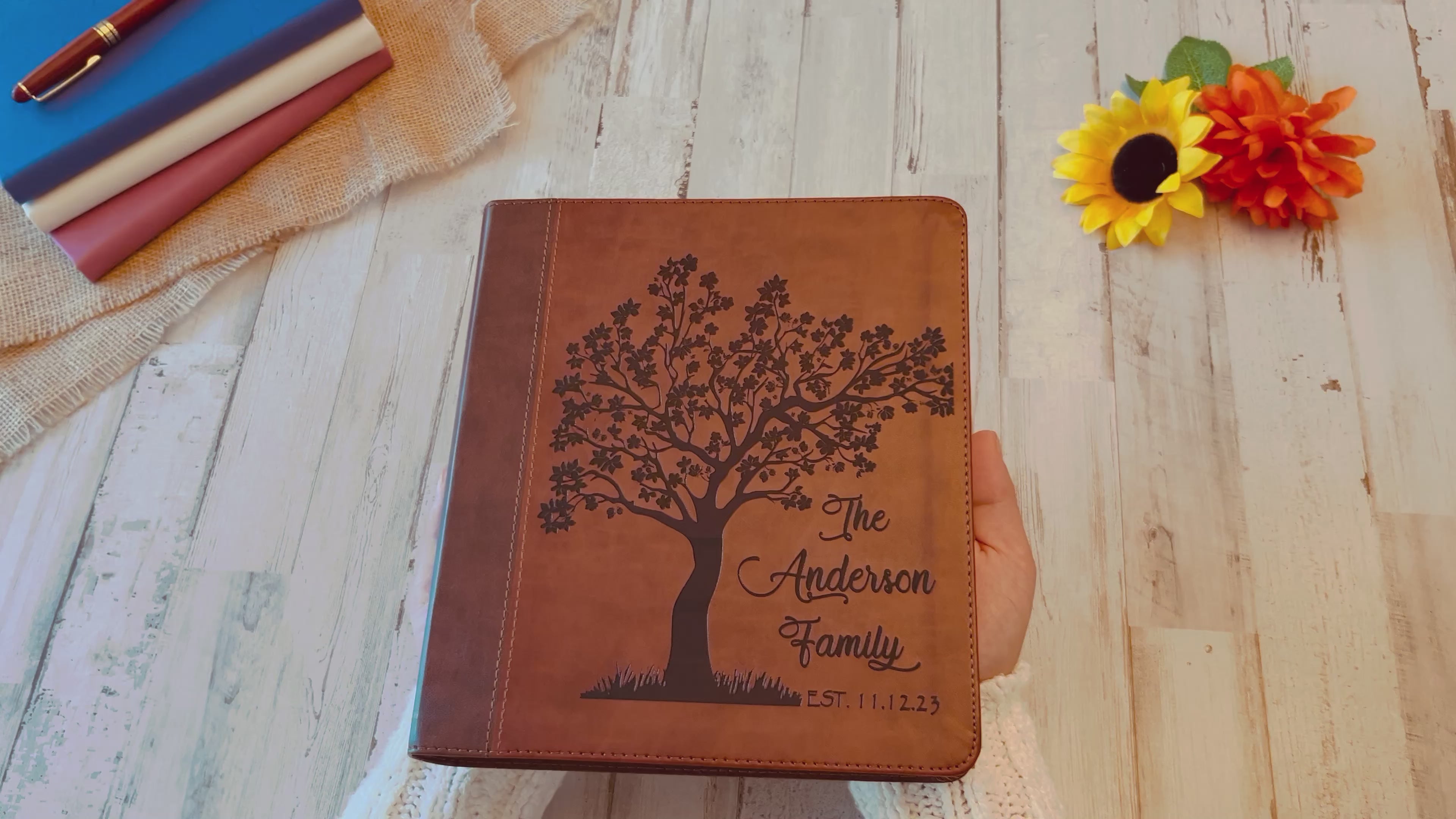 Personalized Family Bible | Custom ESV Family Tree Study Bible | Engraved Bible Wedding Bible Christian Gifts Family Bible for Wedding