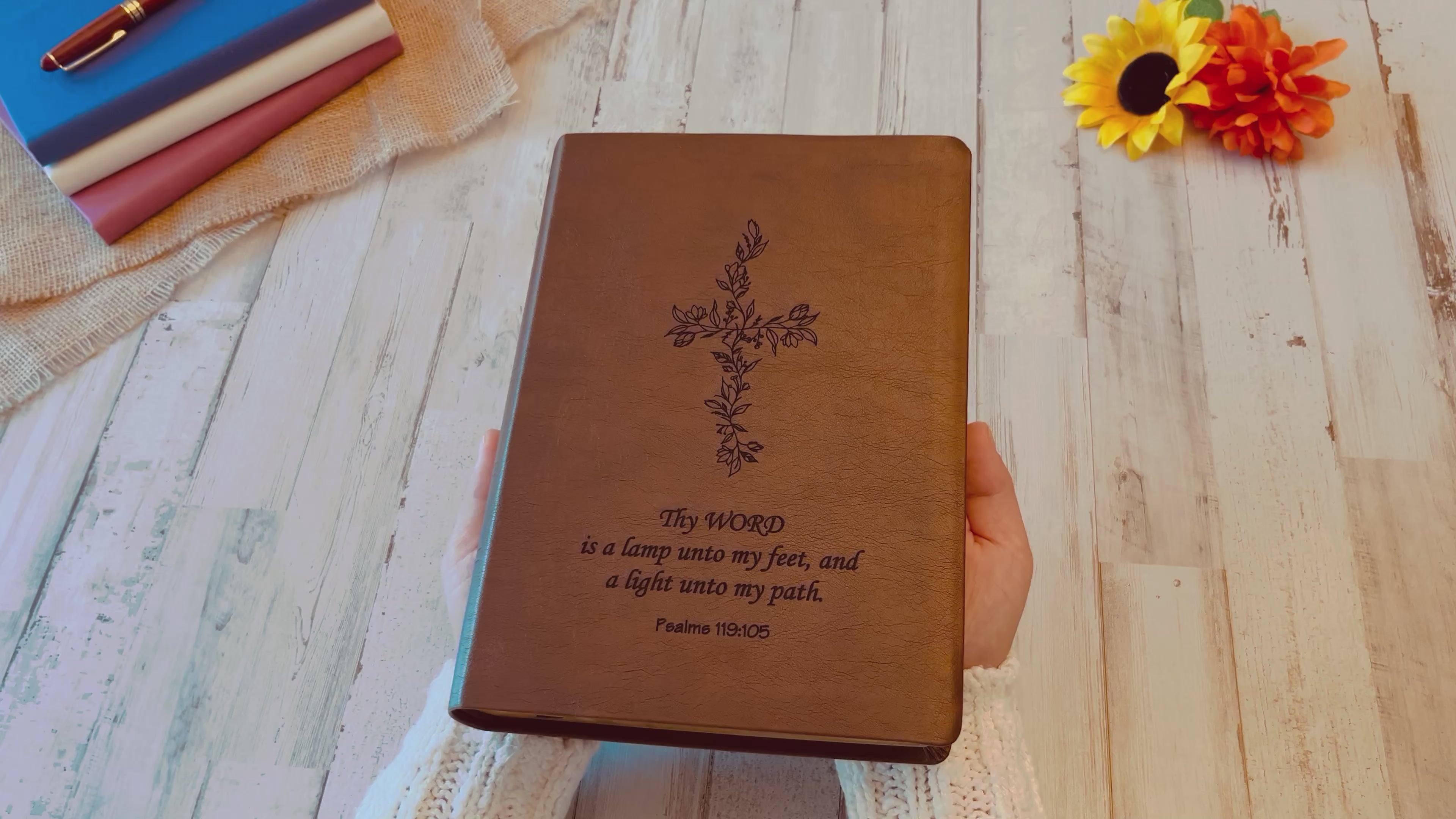 Personalized NASB Bible: Create Your Own Custom Engraved Design with a Designer, Giant Print Red Letter New American Standard  Holy Bible